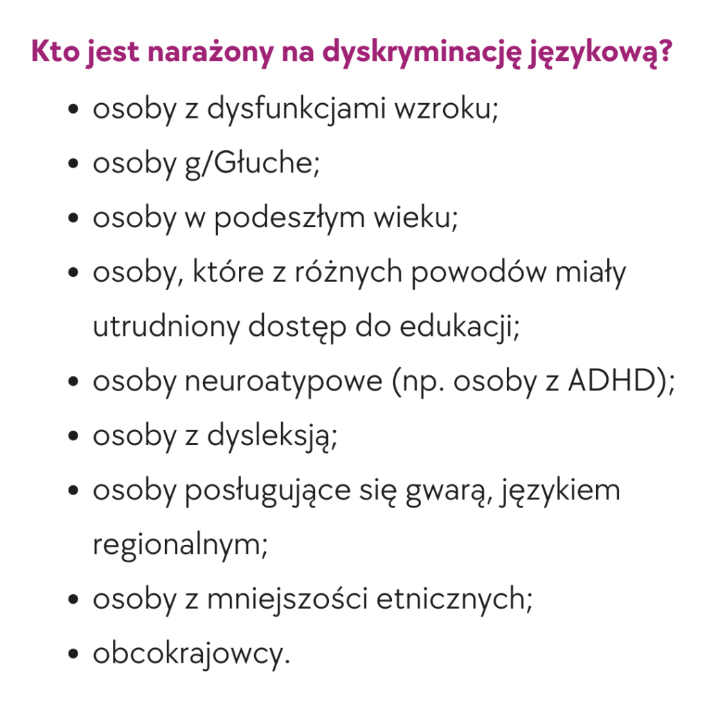 dyskryminacja językowa lingwicyzm